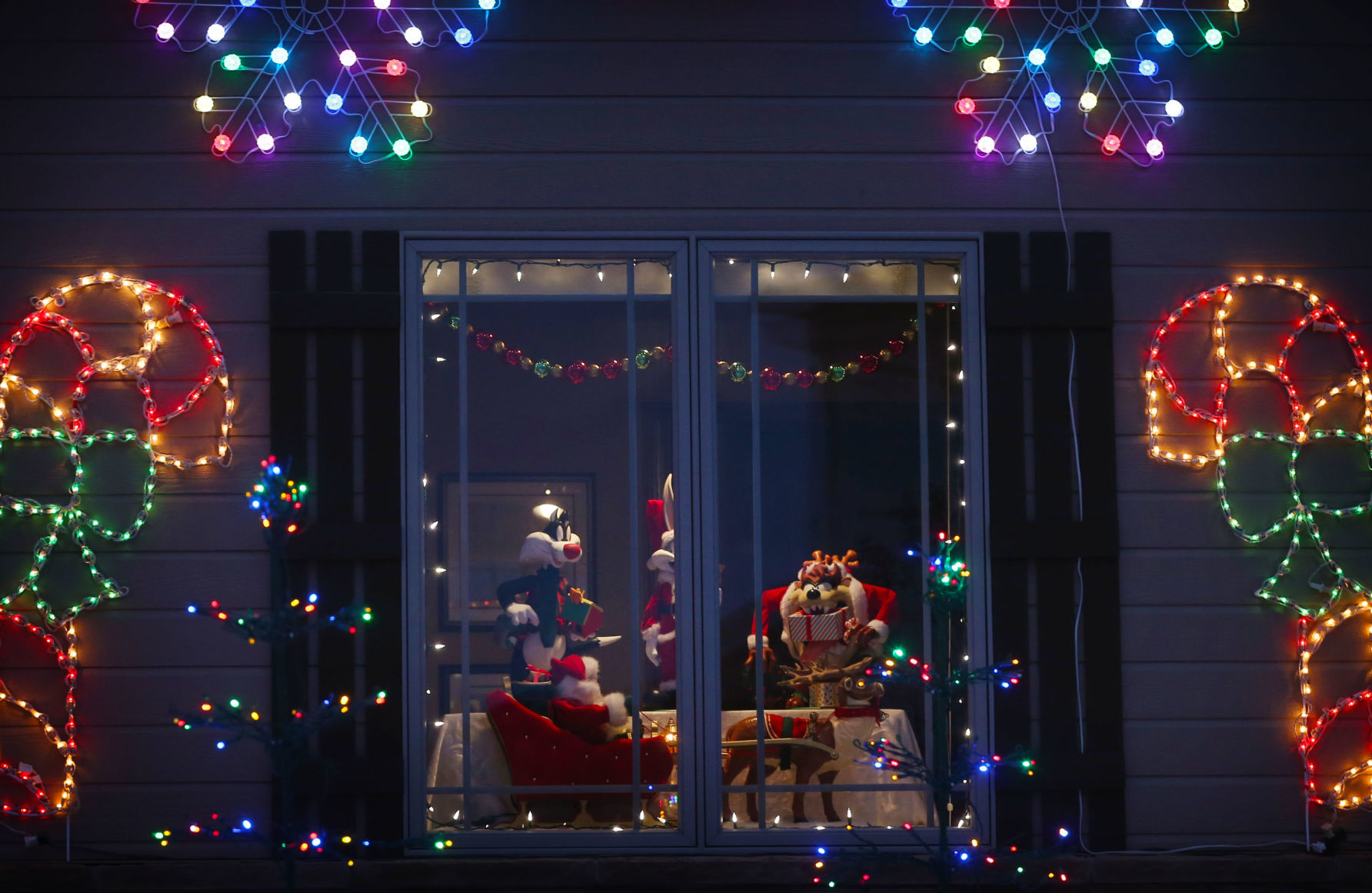 The Christmas light display at Deb and Marc Hansen's home in La Vista.